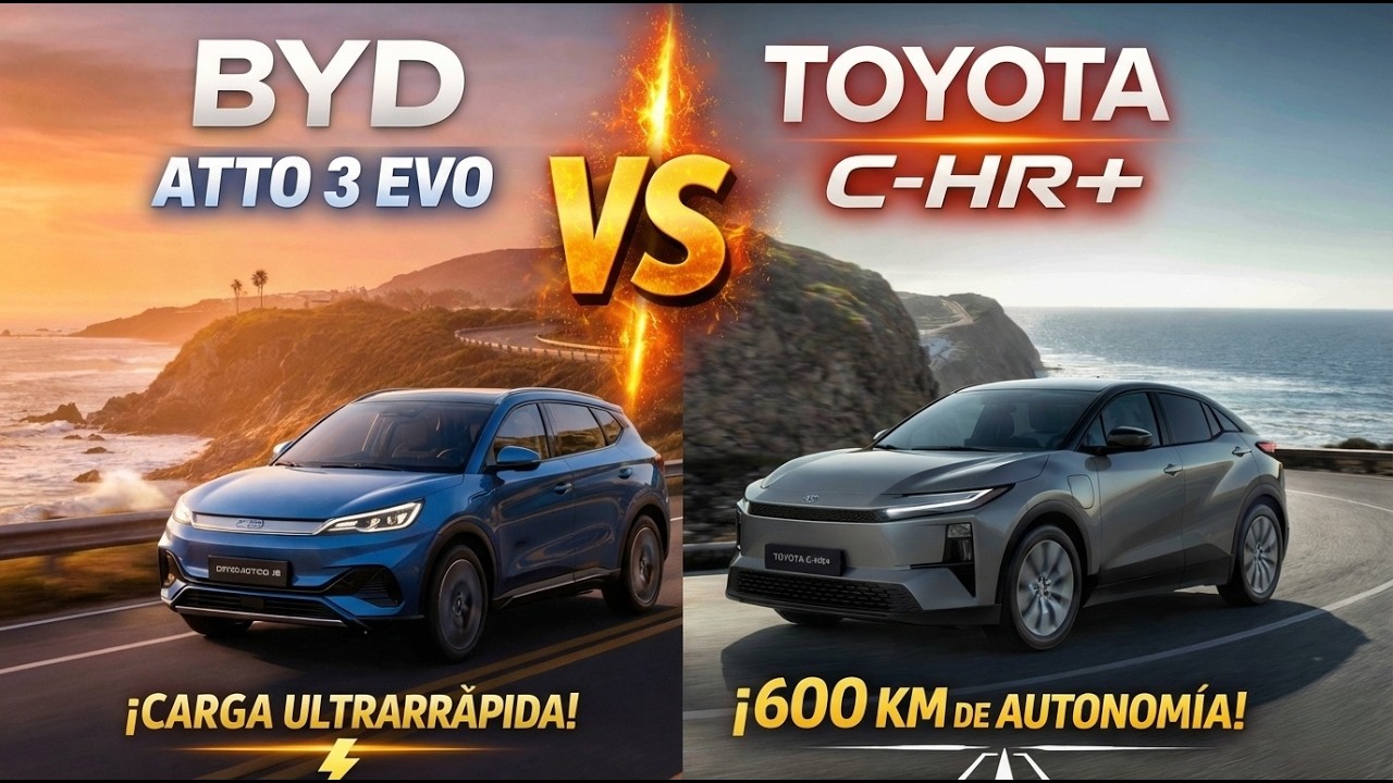 BYD Atto 3 EVO vs Toyota C-HR+: ¿Cuál es mejor compra?