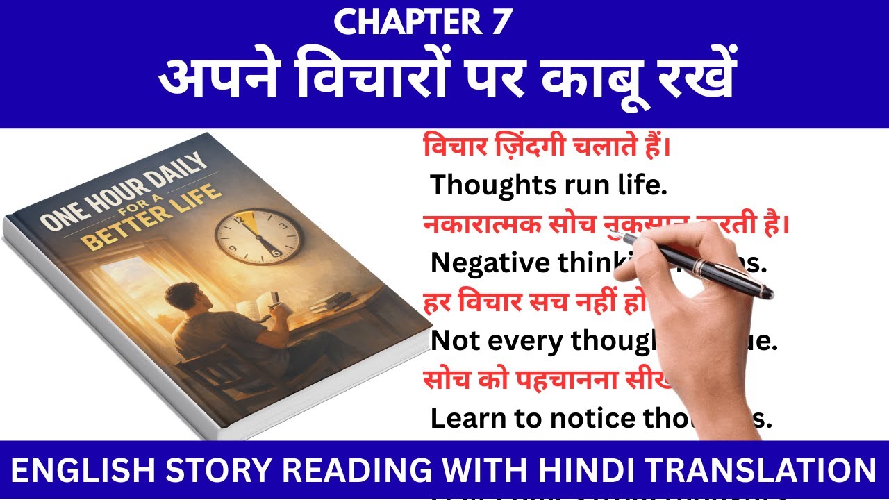 अपने विचारों पर काबू रखें |English Speaking Practice for Beginners | English Story with Translation