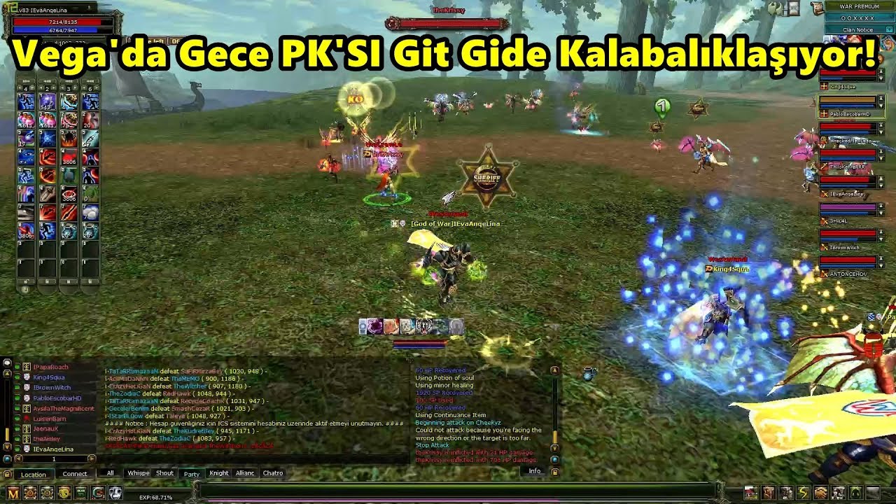 EvaAnqeLina - Vega'da Gece PK'Sı Kalabalık Geçiyor! | Knight Online