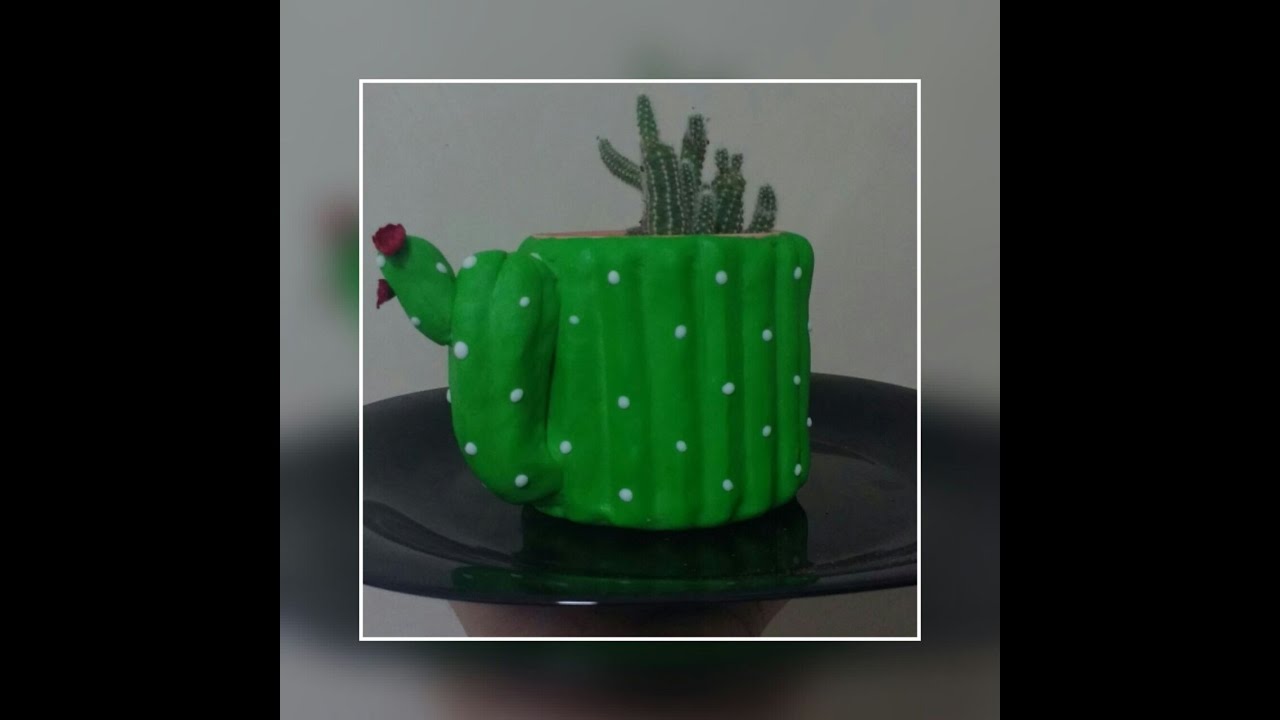 DIY- RECICLE SEMPRE ! caneca cacto