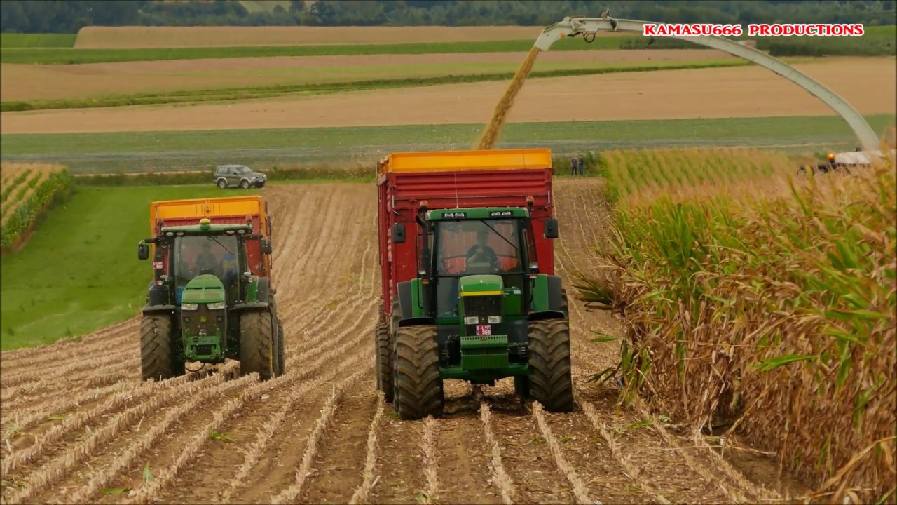 Mais Hakselen 2018 : Egide London / Claas Jaguar 980 / John Deere 7810 / 8370R / 8345R