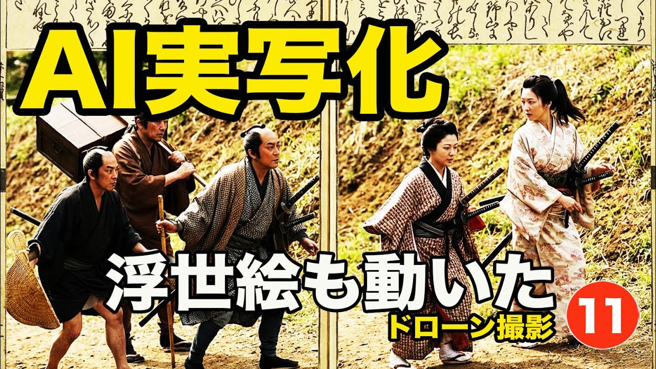 AI実写化｜浮世絵が動いた江戸の生活とは【11弾】#ai #movie #film