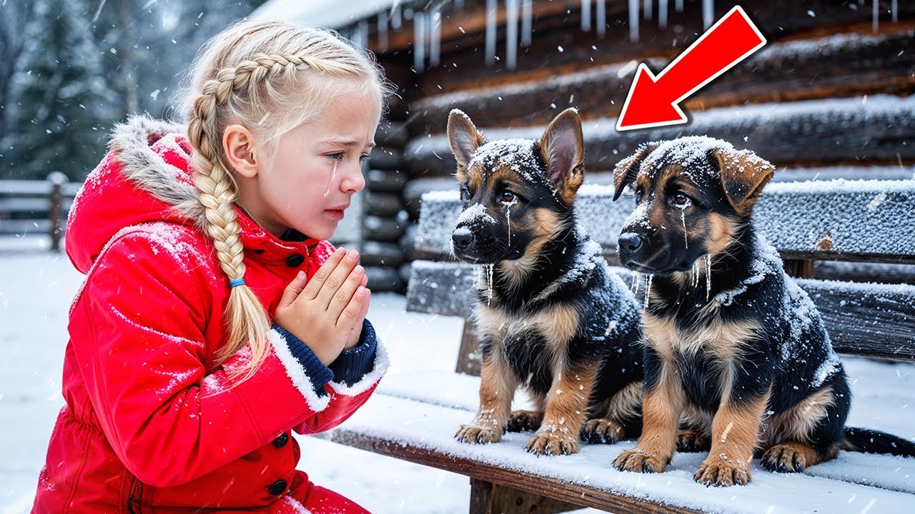 Little Girl Saved Two Freezing Dogs — By Morning, Police Had Surrounded Her Home.