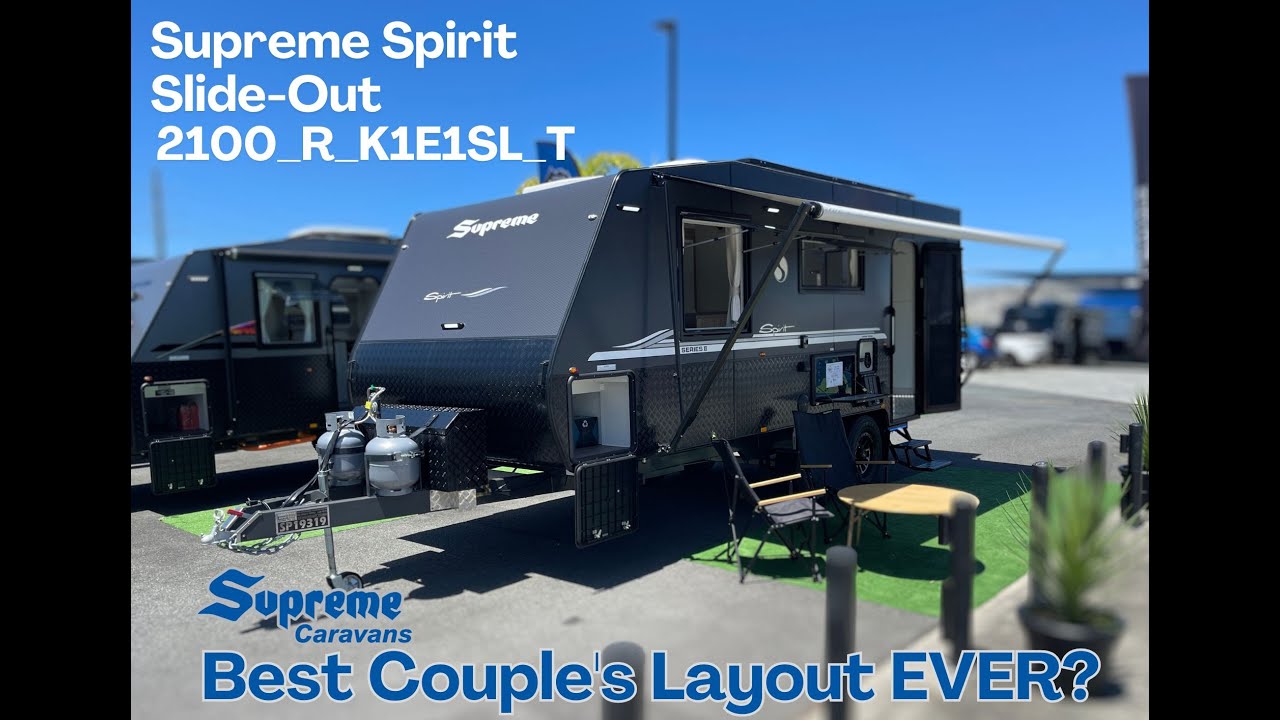 Supreme Spirit 21' SLIDE-OUT 2024 (could this be Supreme Caravans Best Couple's Layout EVER?)