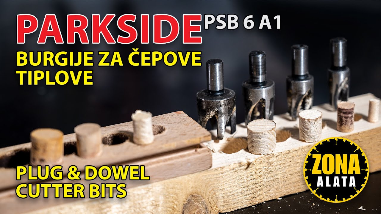 Parkside PSB 6 A1 Burgije za Čepove - Tiplove / Plug & Dowel Cutter Bits - Recenzija - TEST 4K