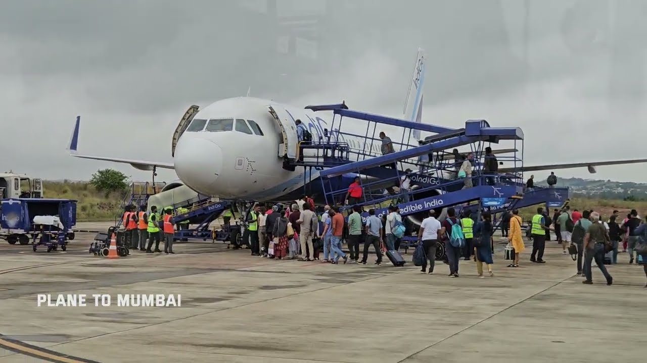 [4K] Onboard Indigo Airlines Hubballi Mumbai Airbus A320 Flight !!
