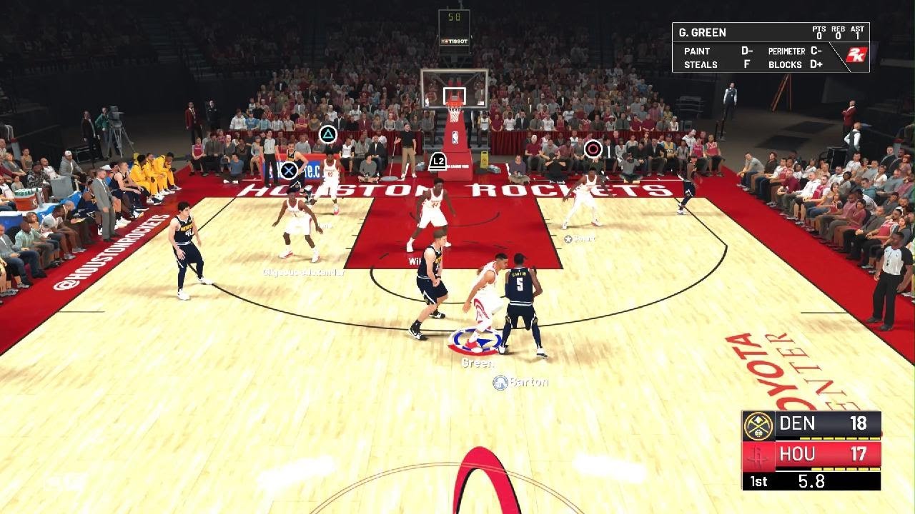 NBA 2K19 Houston Rockets vs Denver Nuggets2018-19 season