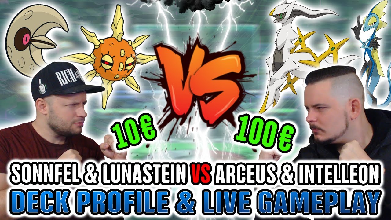 Aktuelle Decks aus dem Pokémon GO Set | Live Battle Arceus V-Star & Intelleon VS Sonnfel & Lunastein