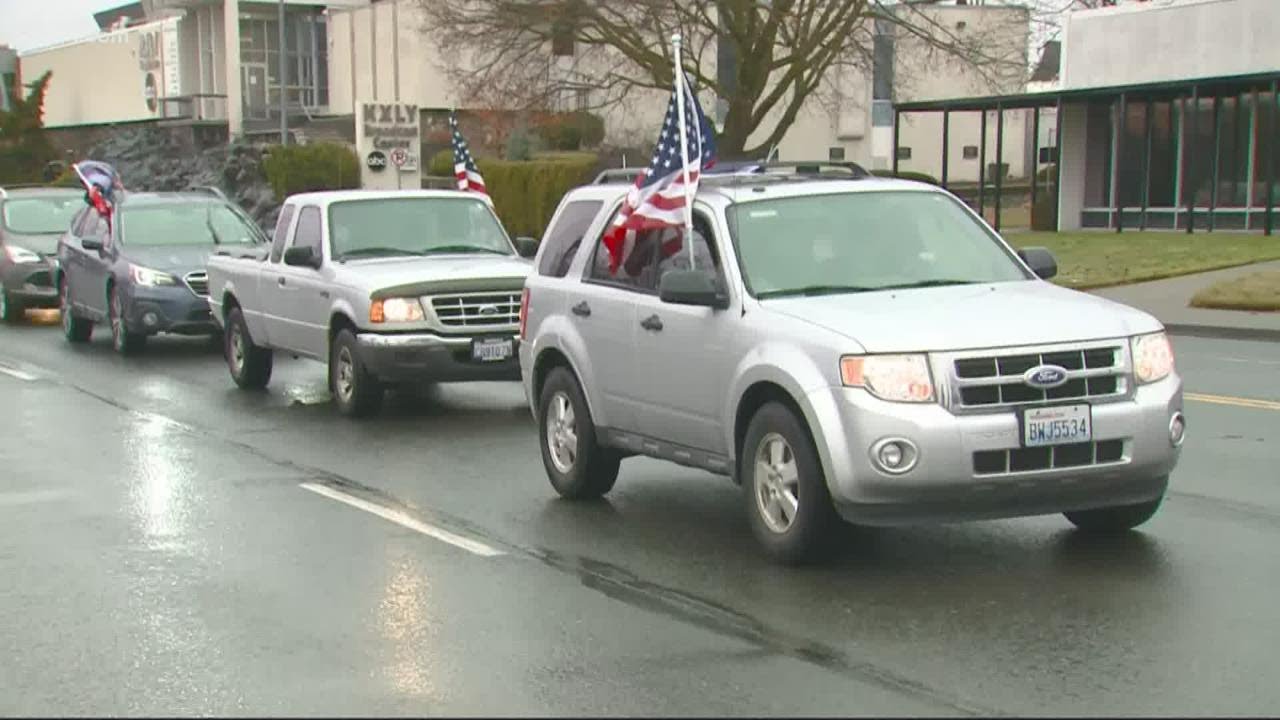 Protesters in Spokane gather for 'Stop the Steal' rally