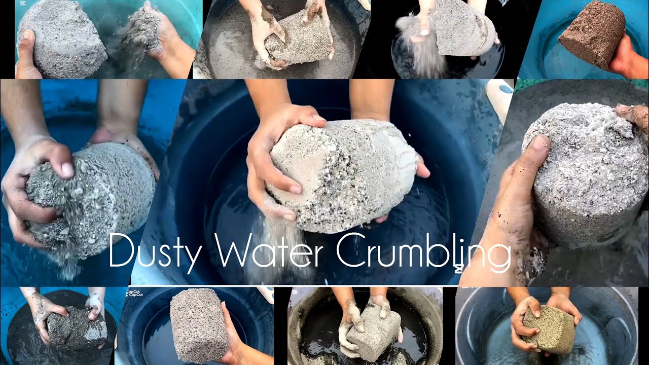 😷Extremely Dusty Edit of Different Textures • Water Crumbling • Dry on paste • Satysfying ASMR EDIT 