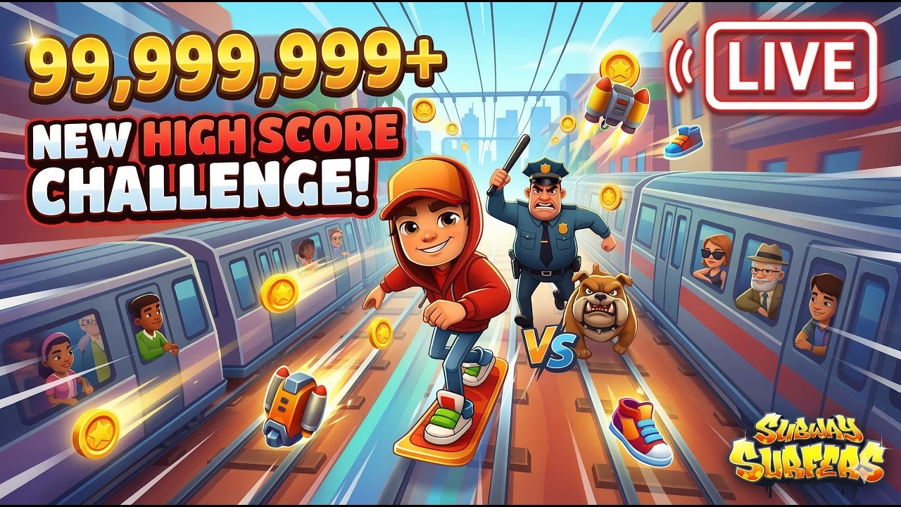 1 Million Score Challenge in Subway Surfers LIVE! 🏃‍♂️💨  | GamingStrike ! #subwaysurfers #subwaysurf