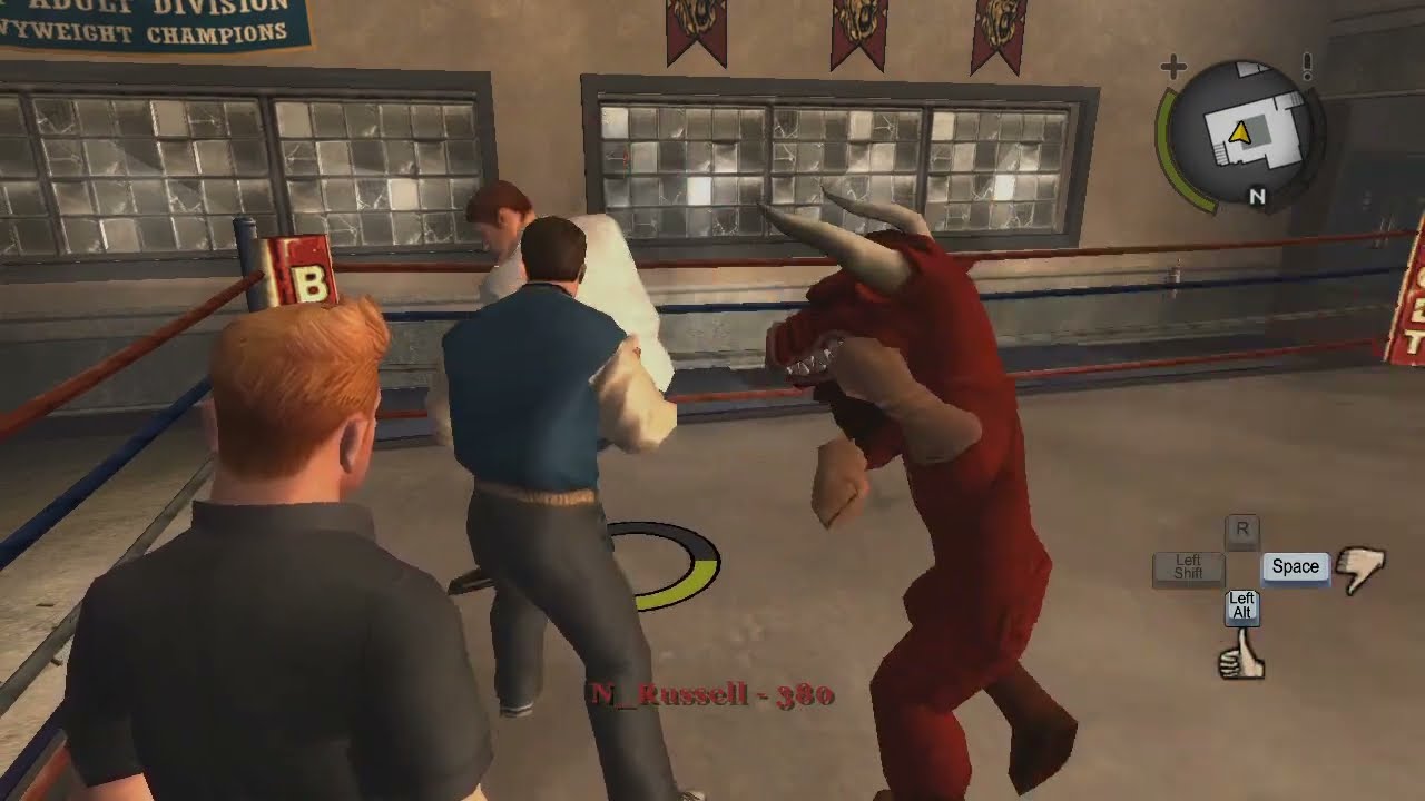 Bully SE: Russell (FBS+) vs. Ted (5000 HP) and Mascot (Boss Style)