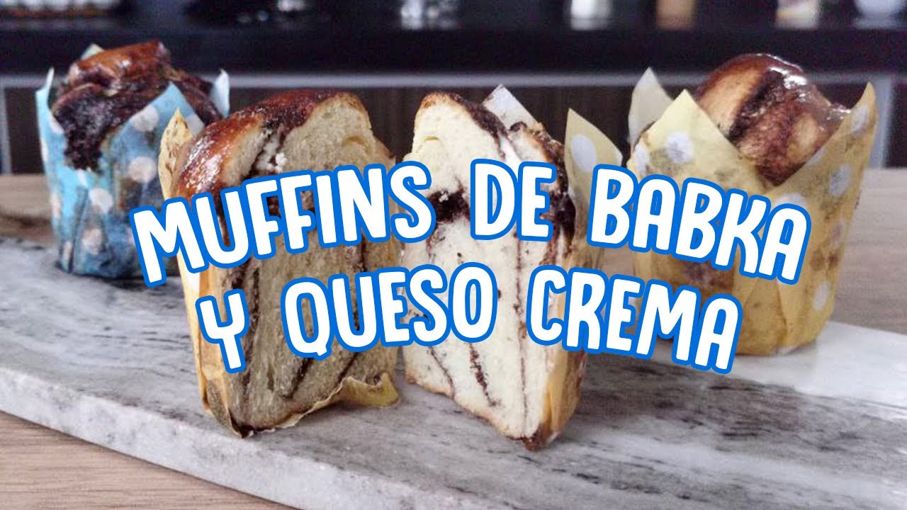 Muffins de babka de chocolate y queso crema con Irving Quiroz