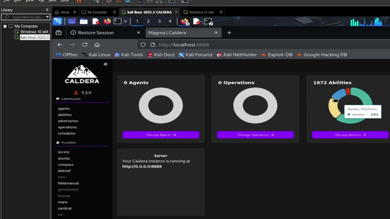 Como Instalar Caldera via docker en kali linux