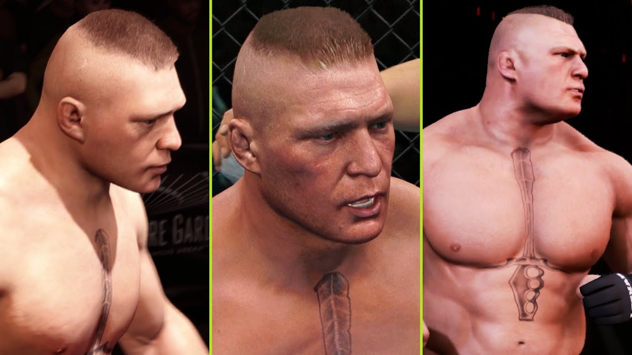 Brock Lesnar EA Sports UFC 4 vs UFC 1 vs WWE 2K20 (Visual Comparison)