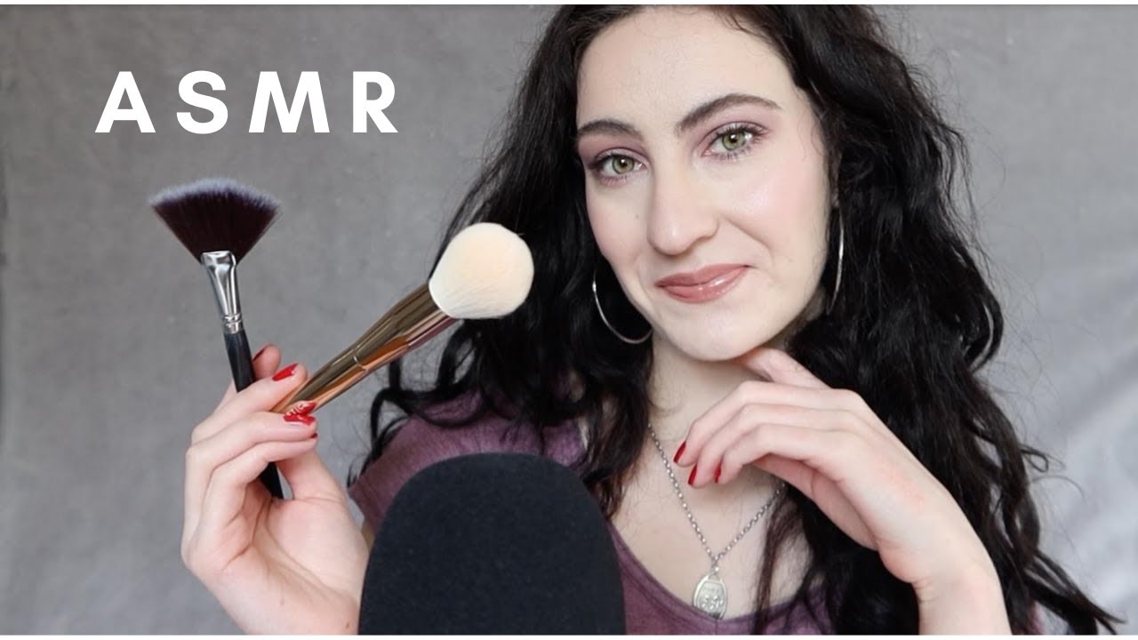 ASMR Mic Brushing and Face Brushing (Camera Brushing + Whisper Ramble)