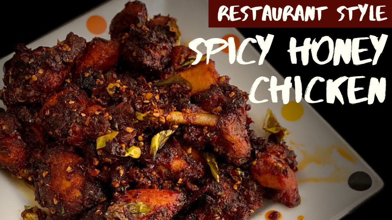 RESTAURANT STYLE SPICY HONEY CHICKEN | SWEET & SPICY CHICKEN FRY | HONEY GARLIC CHICKEN | MALAYALAM