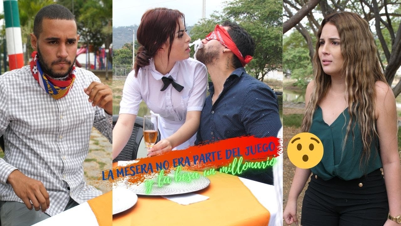 La mesera no era parte del juego y la besa un millonario 😨😍
