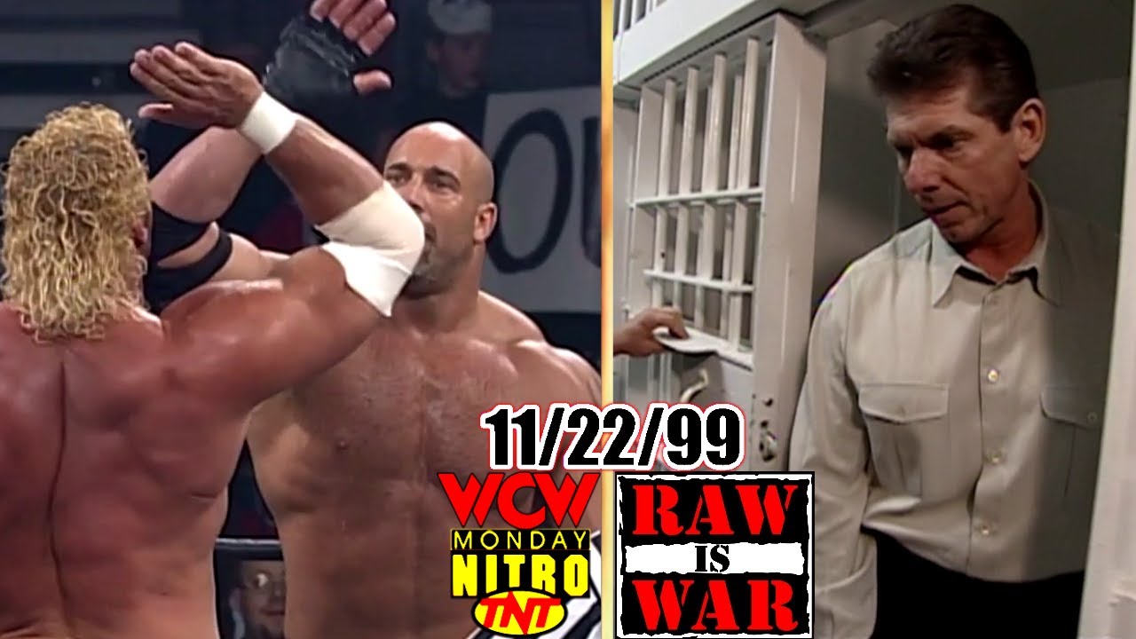 WWF RAW vs. WCW Nitro - November 22, 1999 Full Breakdown - Vince In Jail - Goldberg/Sid vs Hall/Nash