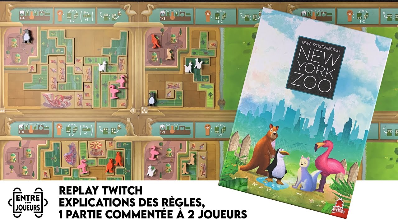 New York Zoo, règles du jeu et partie complète à 2 joueurs | Jeu de société | Entrejoueurs