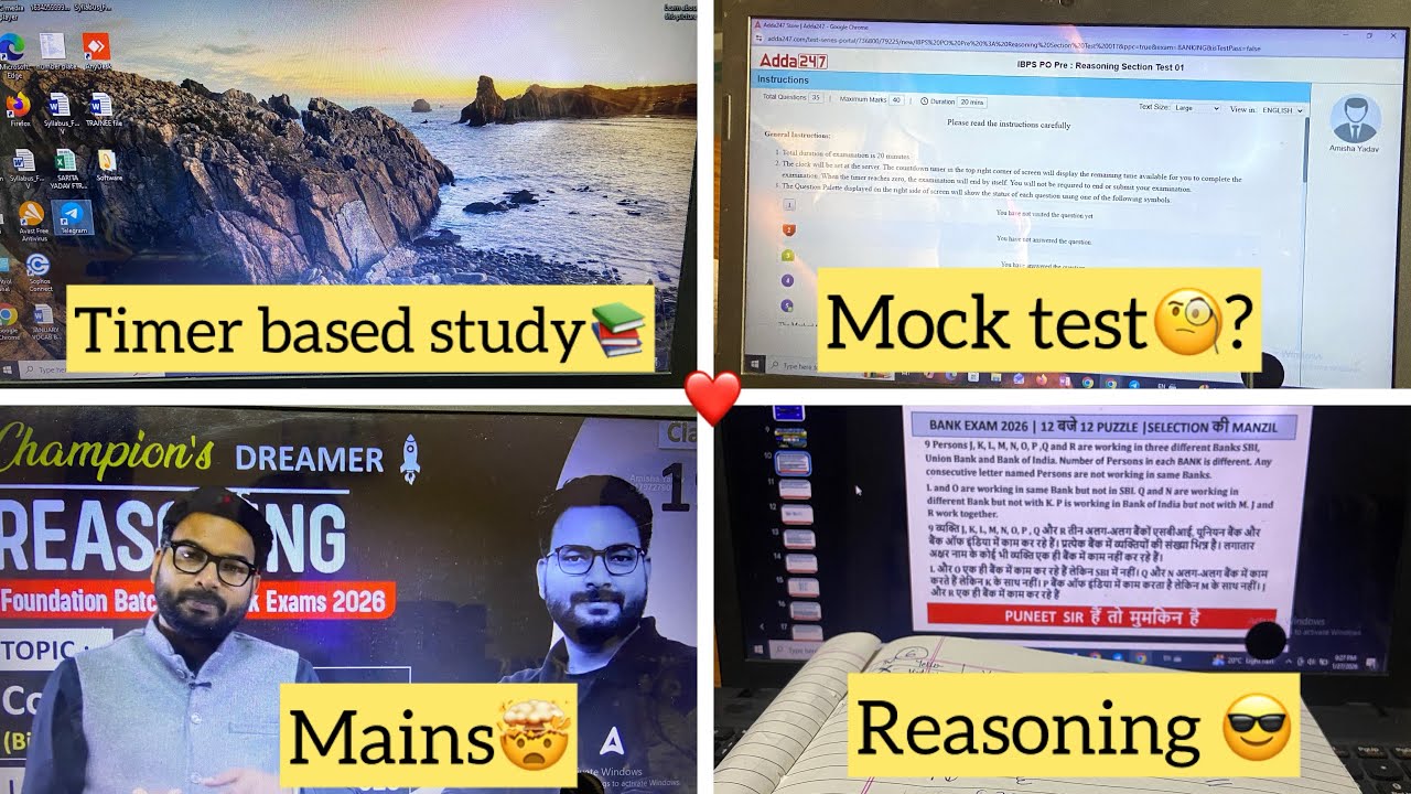 Day 7&8 of SBI PO/ IBPS PO BANKING EXAM PREPARATION 📚💪|7 hours Study Vlog😎🌼| Productive Day😊🦋