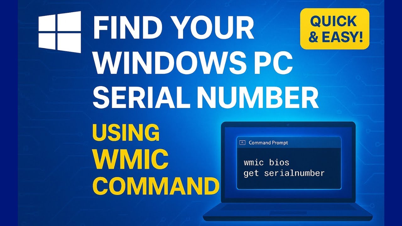 How To Get PC Serial Number in Seconds Using WMIC Command #pcserialnumber #wmiccommand