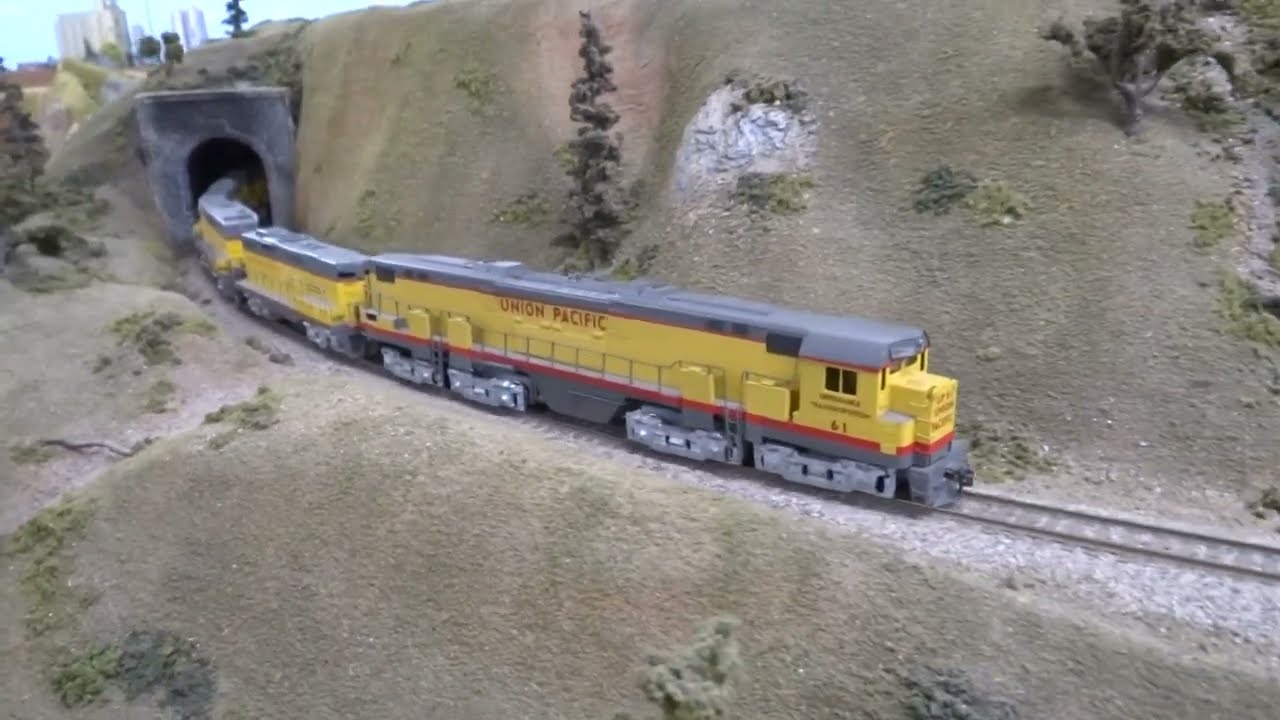 UNOIN PACIFIC ALCO C55A on POINT, PUSHER GP30A FREIGHT