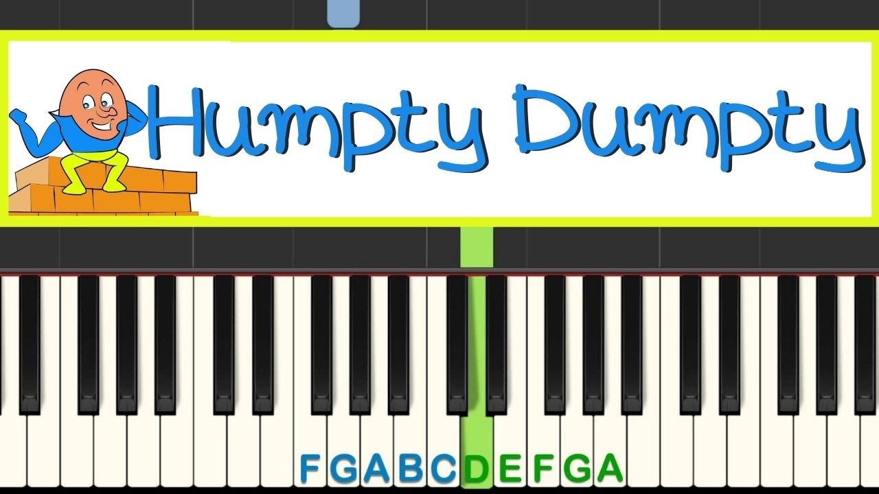 Humpty Dumpty: easy piano tutorial with free sheet music