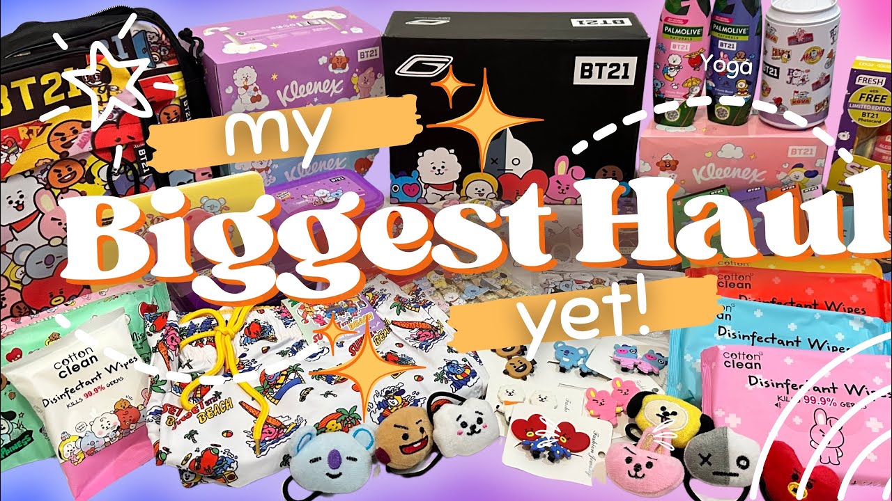 My Biggest Haul Yet! BT21 Merch for Me! #trending #bts #kpop