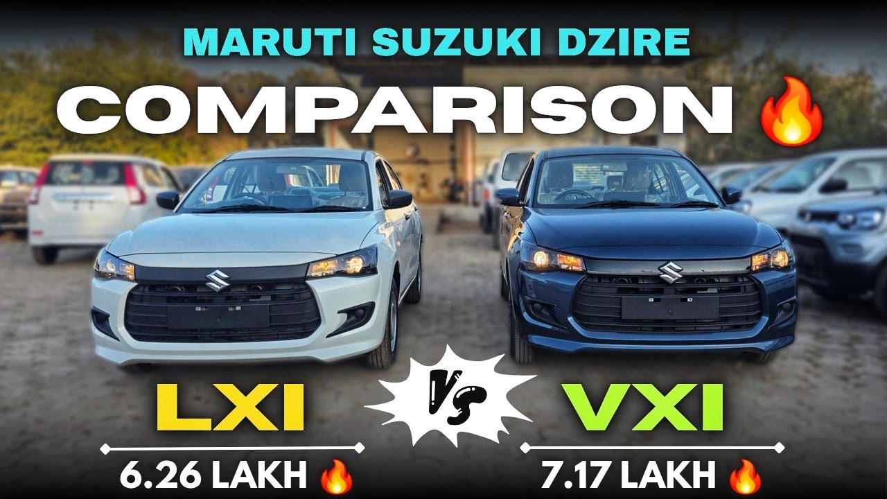 2026 Dzire Comparison 🔥| Maruti Suzuki Dzire LXI Vs Dzire VXI | Detailed Comparison | beCARladka
