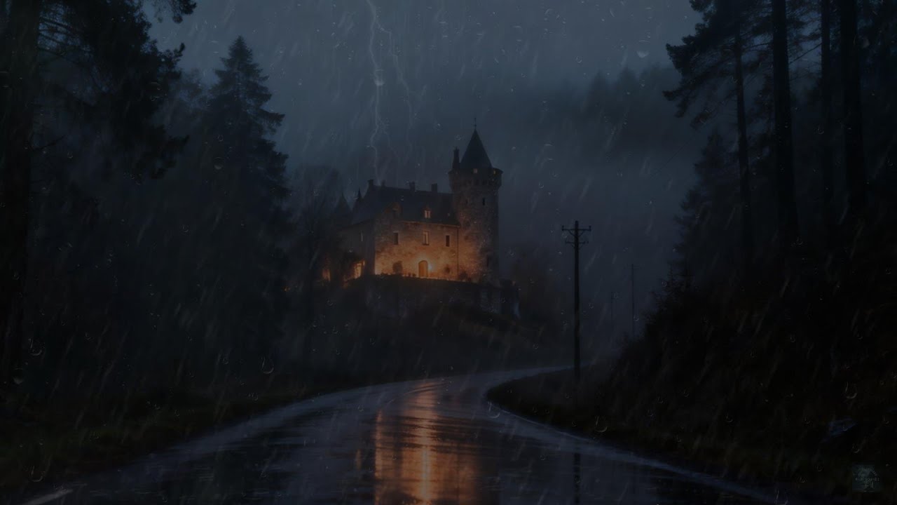 🔴 LIVE | Forest Cabin in a Quiet Rainfall  | Deep Rest With Nature Sounds  | Rain Sound and Thunder