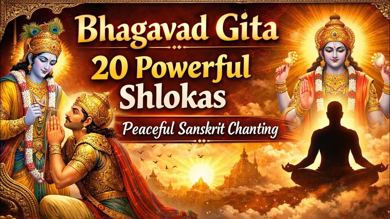 Bhagavad Gita 20 Shlokas | Sunte Hi Milegi Shanti | Powerful Sanskrit Chanting | 🙏🙏