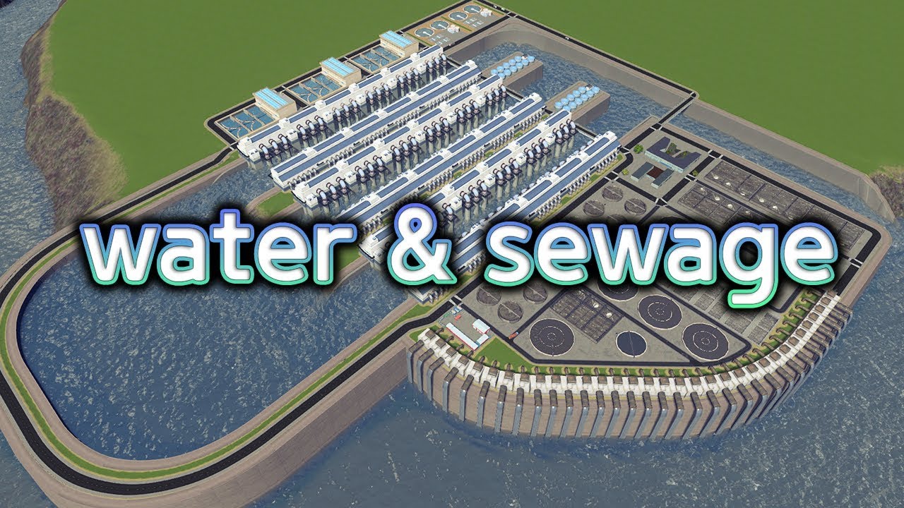 [시티즈:스카이라인] #37. 상하수도, 취수, 배수시설 정비하기 (cities skylines, water&sewage)