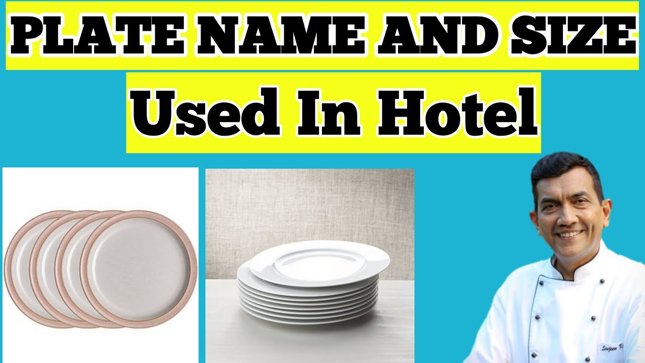 Name and size of dining plate in hotel & restaurant in hindi