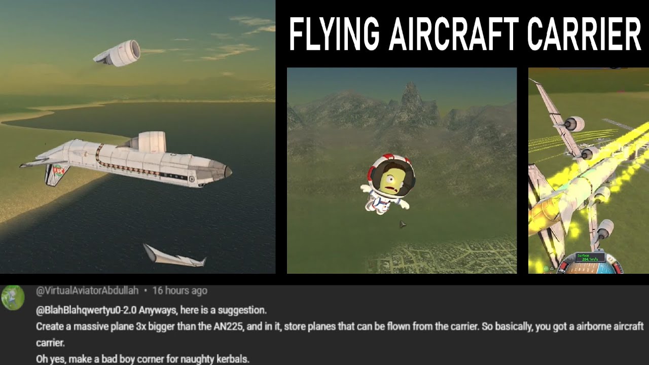 Flying AIRCRAFT CARRIER in Kerbal Space Program