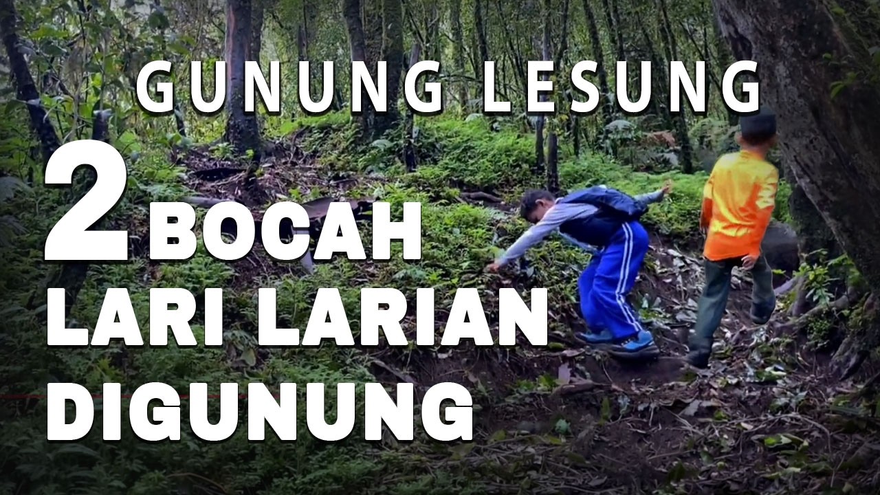 2 Bocah Lari di Gunung dan Heboh. Gunung Lesung Cocok untuk Pendaki Pemula