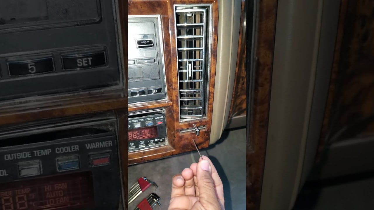 1992 cadillac brougham removing radio.