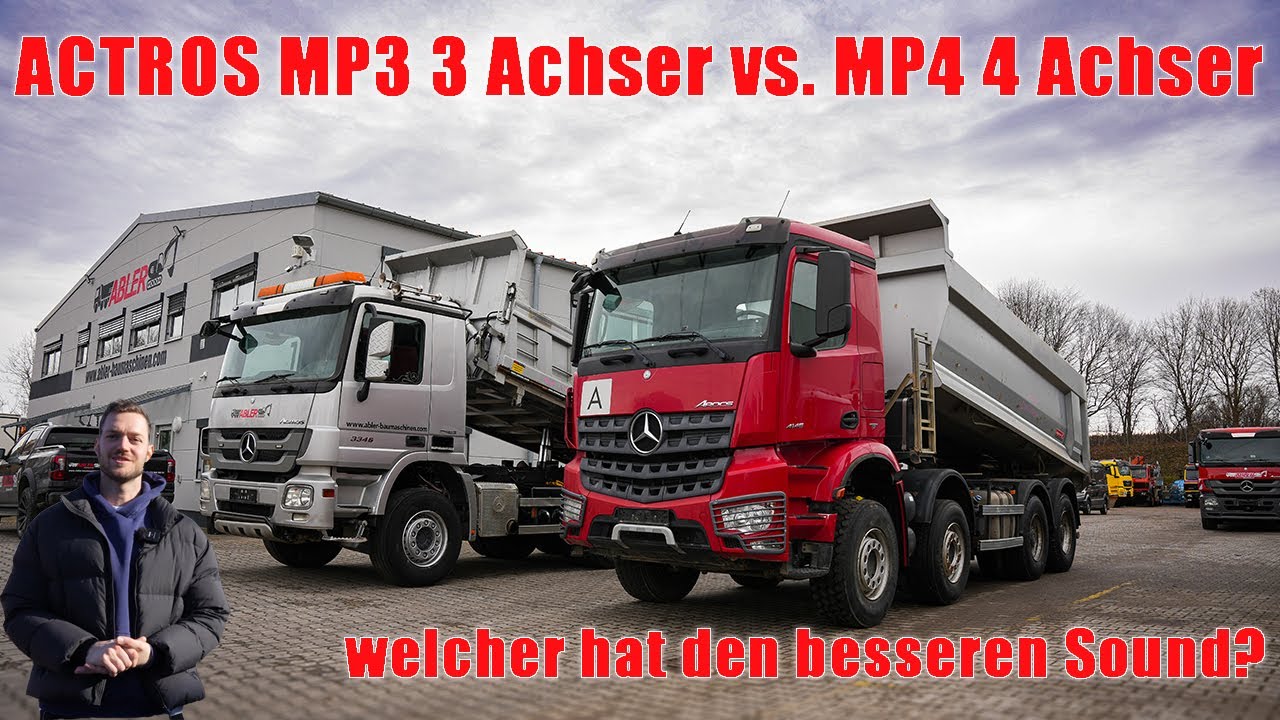 Actros MP3 vs. Arocs MP4! welcher ist der bessere Kipper von Mercedes-Benz? +Soundcheck