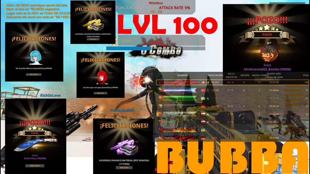 Combat Arms Reloaded 2024 #december  NEW Nightmare LVL100 Gameplay #1 + BUBBA PERMS