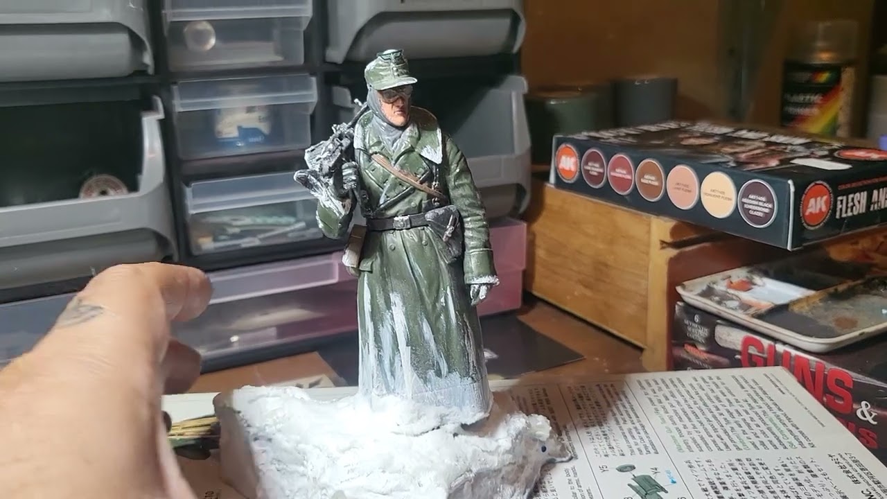 WWII figures "before and after painting & weathering made by (John's models).