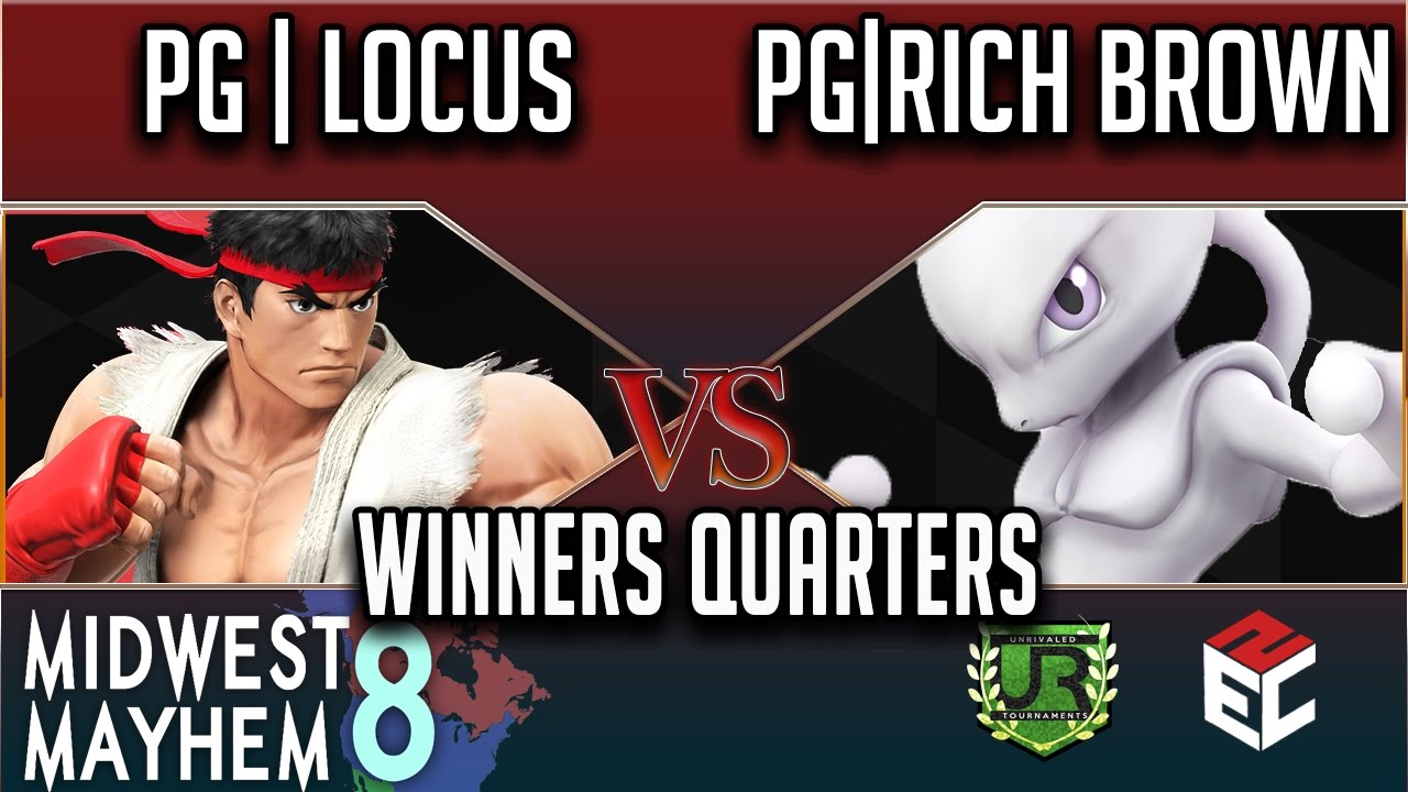 Midwest Mayhem 8 WINNERS QUARTERS - PG | Locus (Ryu) vs PG | Rich Brown (Mewtwo)