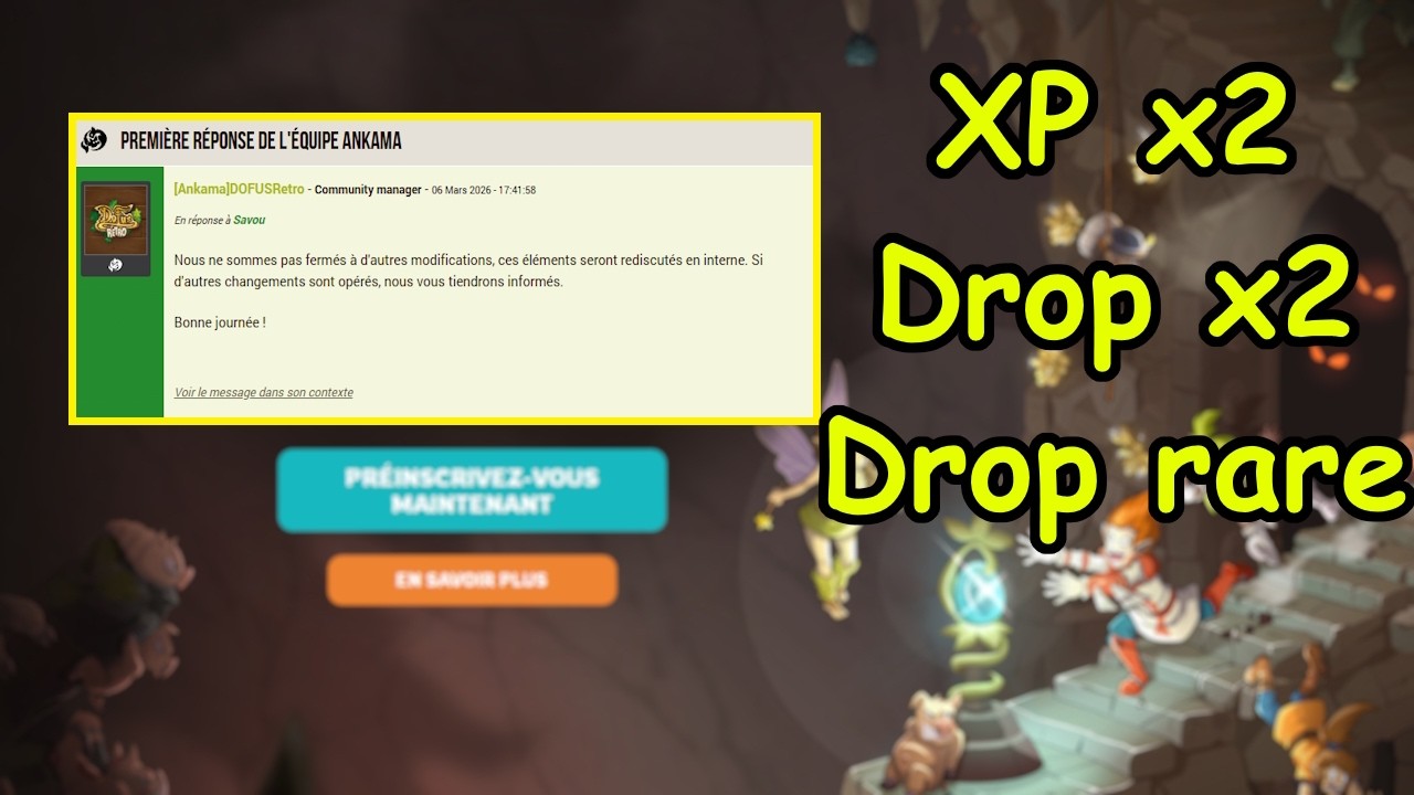 Ankama Modifie de nouveau les SERVEURS SAISONNIERS ? DOFUS RETRO