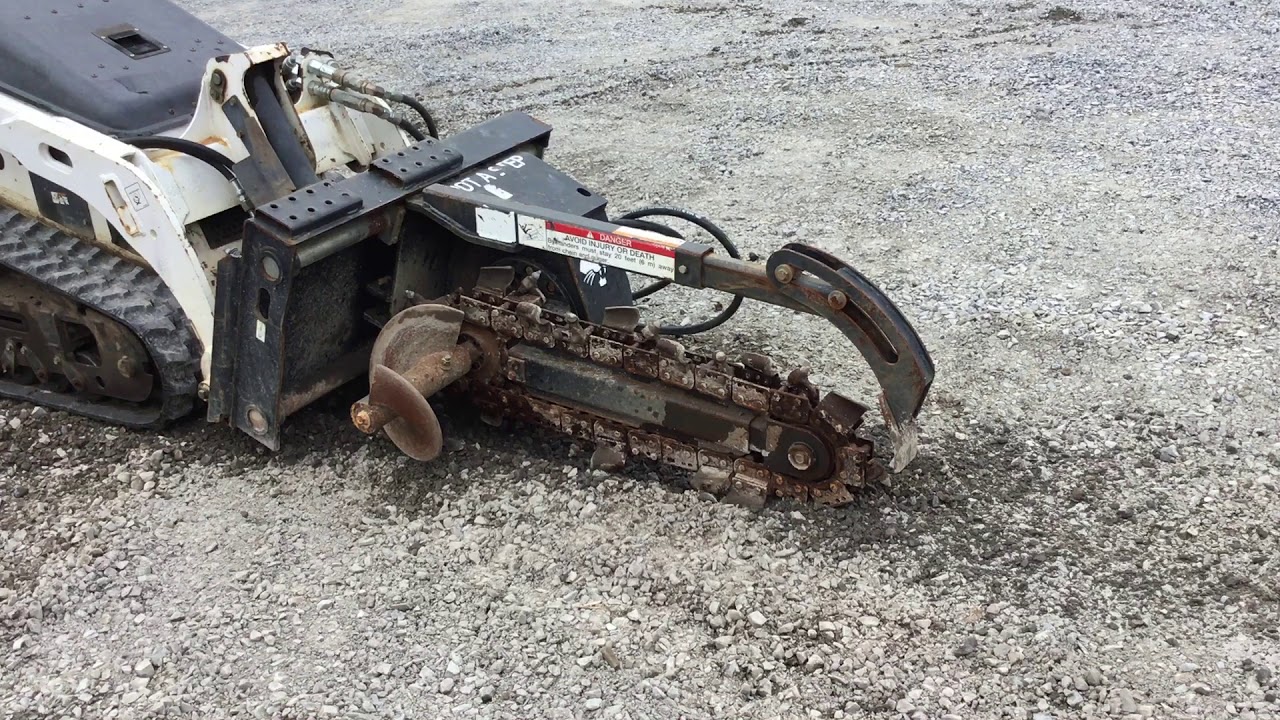Bobcat Trencher for stand on Skid Steer