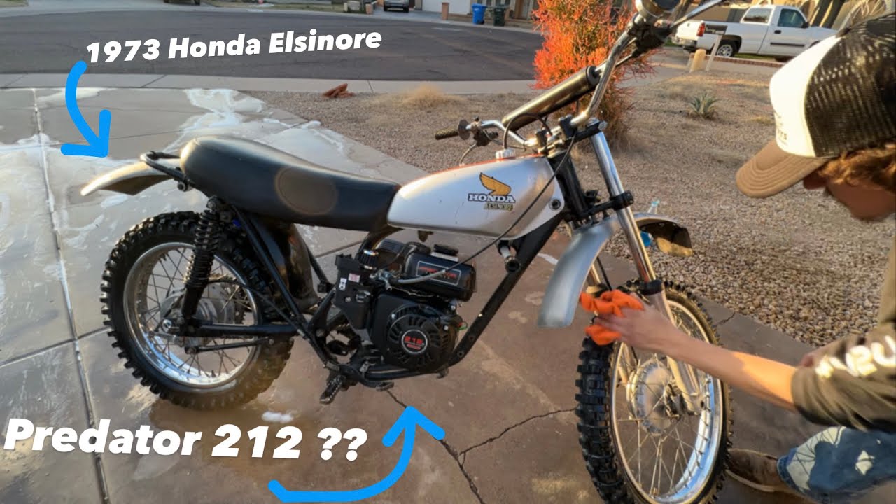 Predator 212 на 50-летнем мотоцикле Honda для мотокросса