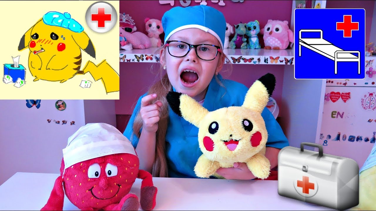 SZPITAL #7 Choroba PIKACHU  i biedny Pomidor Bajki dla dzieci po polsku