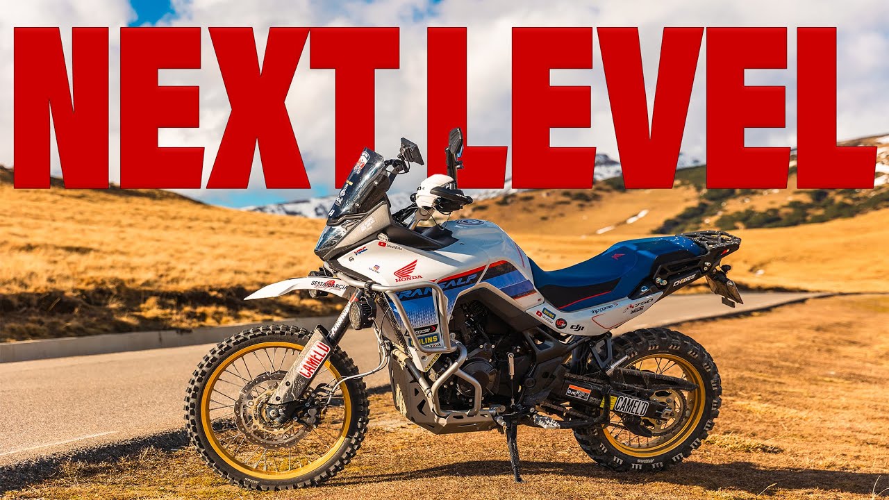 Преображение Honda Transalp 750 — выхлопная система HP Corse, высокие крылья и тормоза — БЕЗУМНЫЙ...