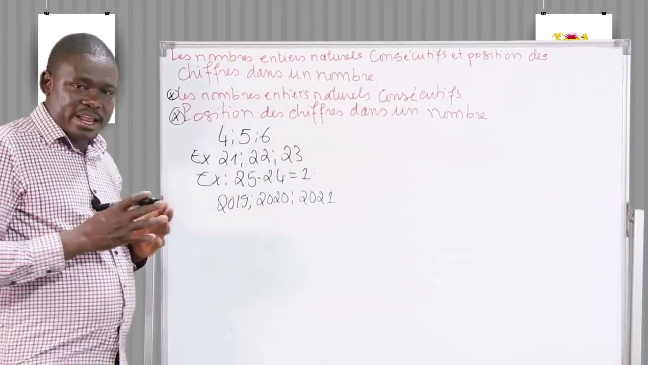 L3 Nombres entiers naturels consécutifs et position des chiffres dans un nombre
