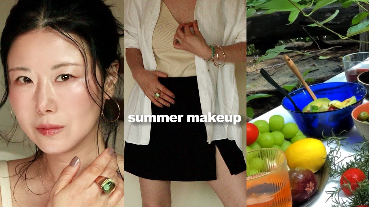 GRWM] 여름 휴양지 메이크업 | 척척 X 건강한 피부 베이스 | 지중해 컬러 디올 블러셔 🍅🫒☀️