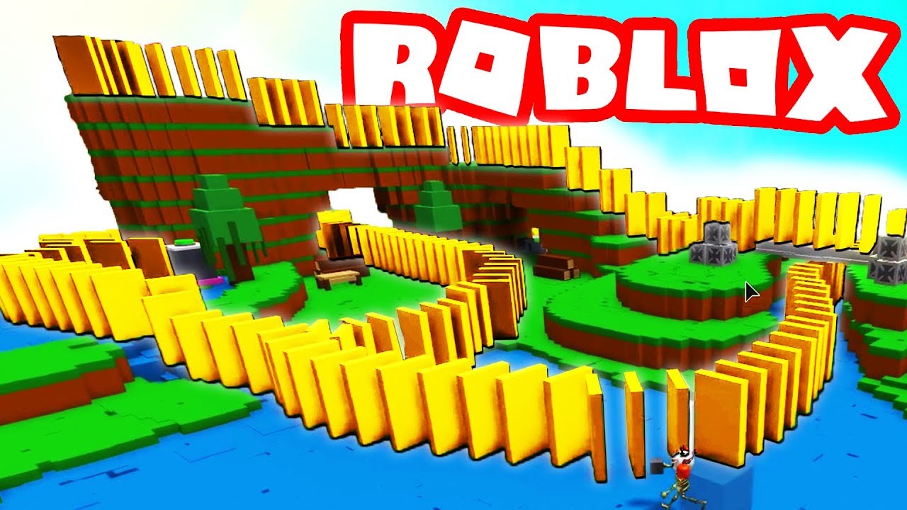 ROBLOX BUILDING A MASSIVE DOMINO COURSE!