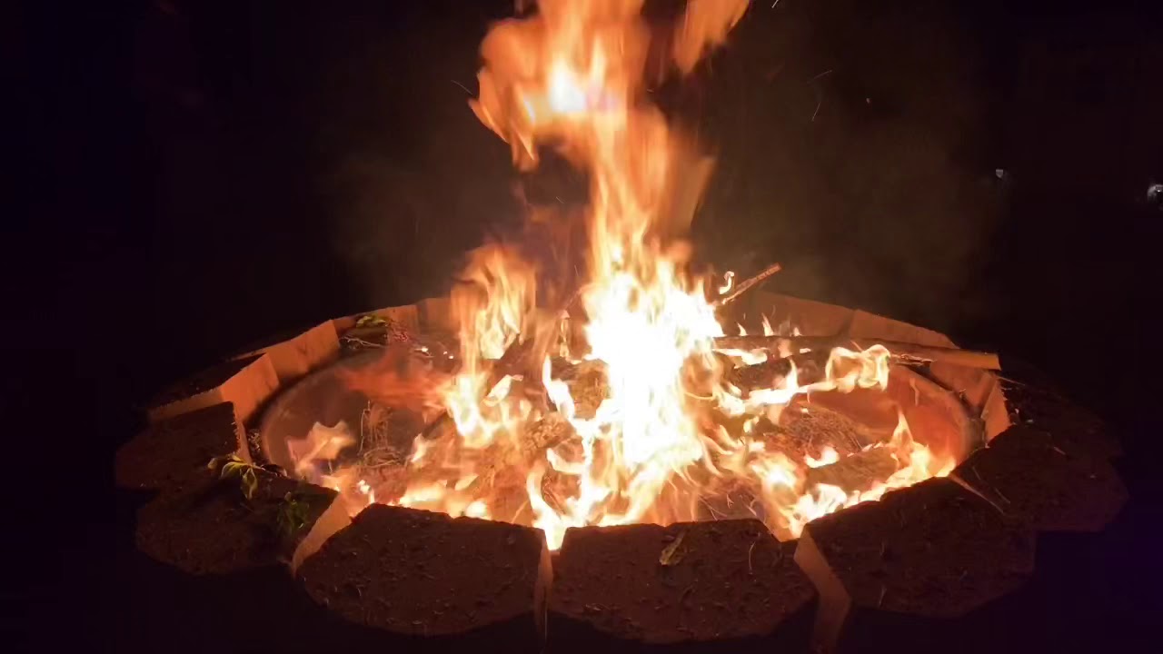 4 Hours Of Relaxing Fire Pit Sounds ~ Burning Outdoor Fire Pit & Crackling Fire Sounds ~ #FireSounds